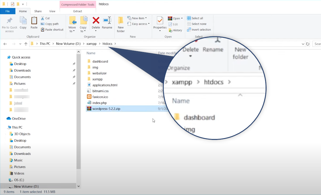 copy-wordpress-zip-folder-to-htdocs-in-xampp