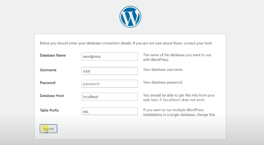 enter-database-connection-details