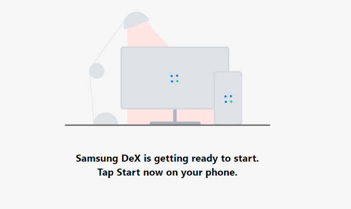 Samsung desk is getting ready to start.