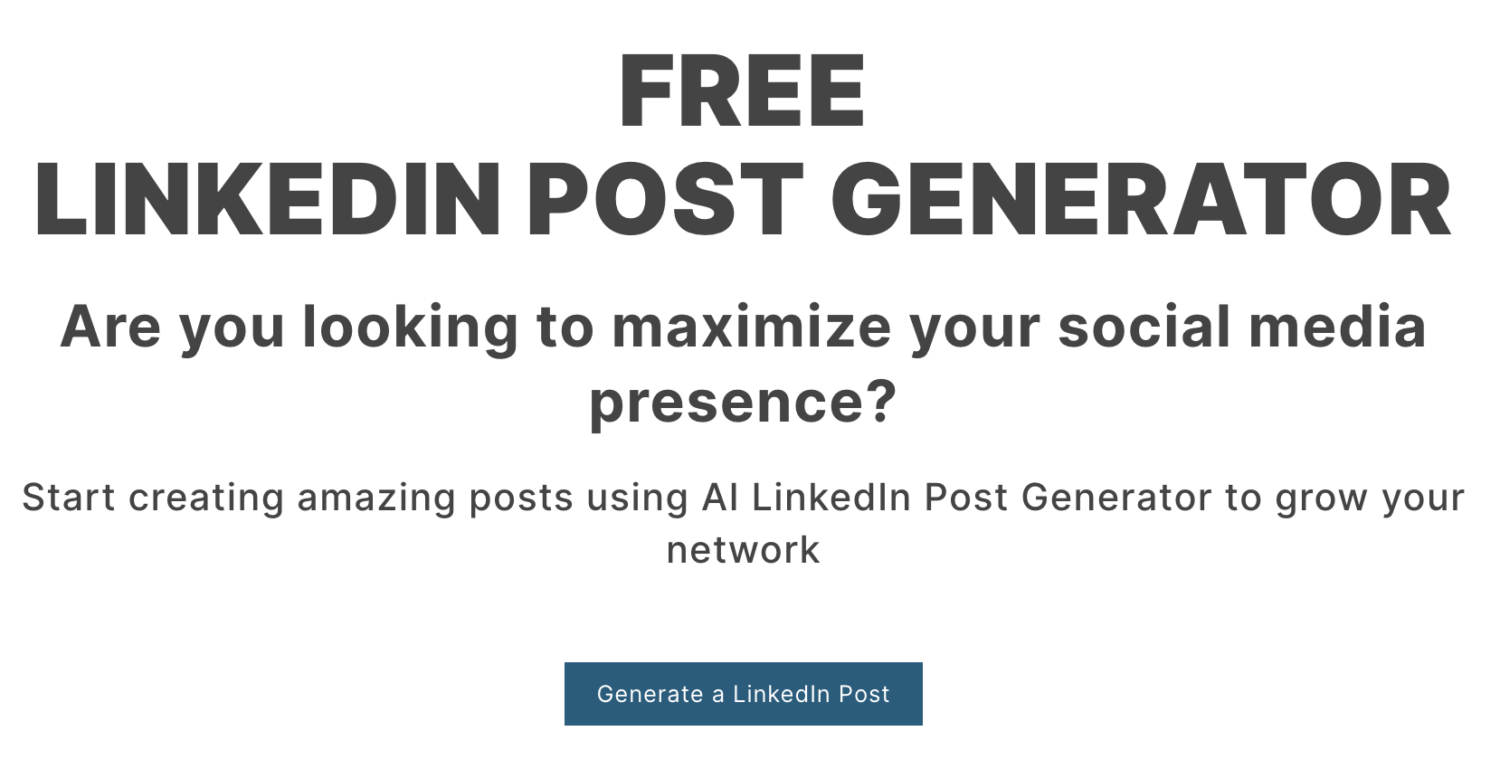 Free linked post generator.