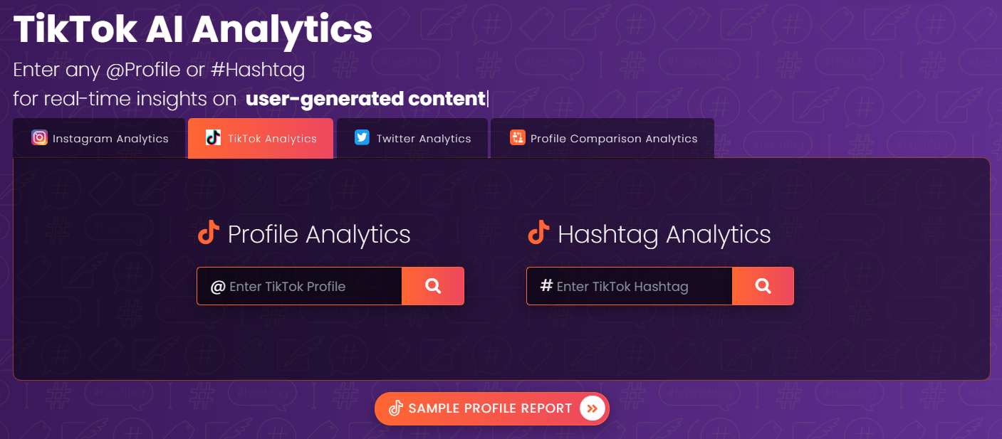 Tiktok ai analytics screenshot.