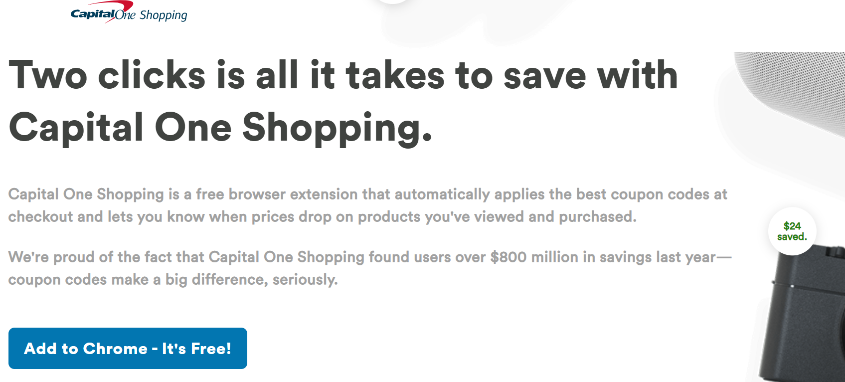 Capital One Shopping is a top-rated coupon and cashback platform.