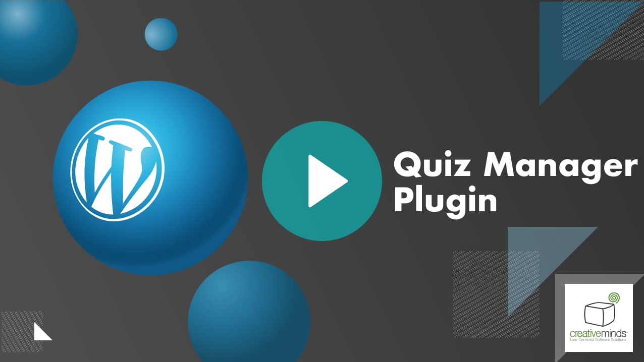 Quiz manager plugin for wordpress.