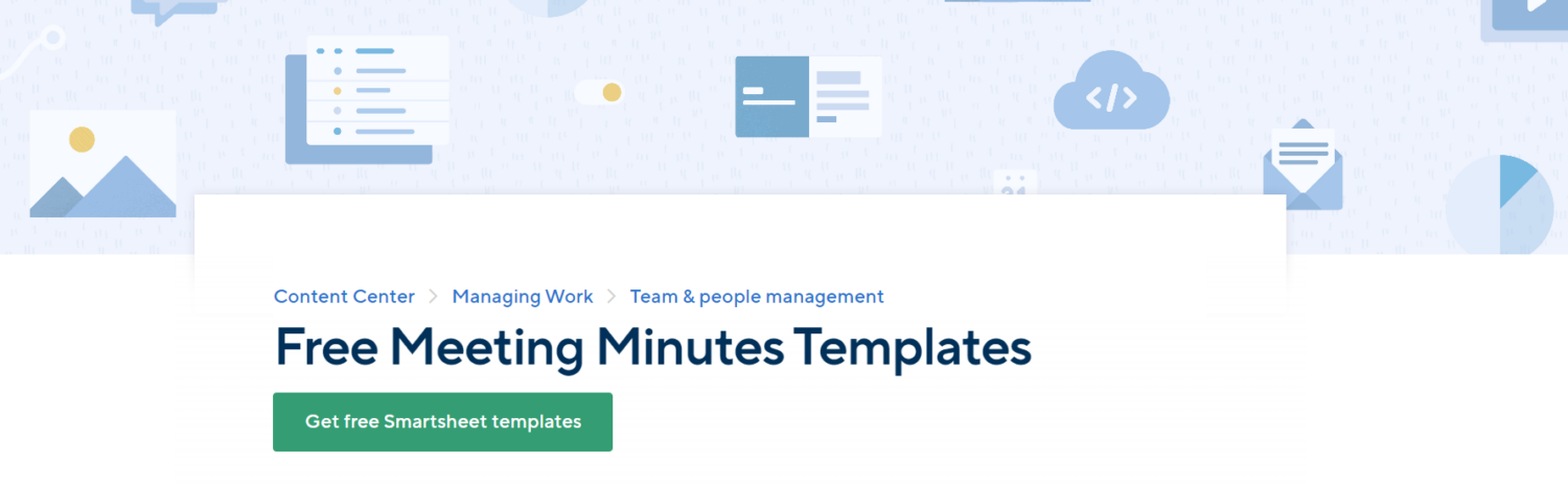 Free templates for meeting minutes from Smartsheet