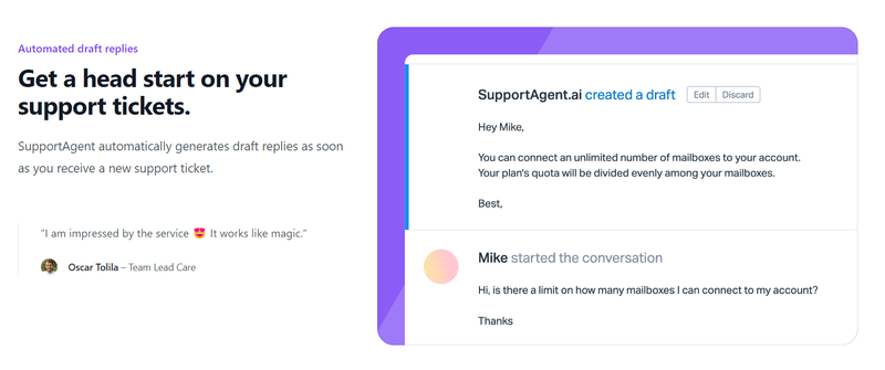 supportagent.ai is a platform for AI Customer Support Tools