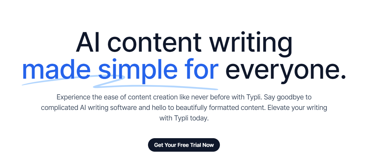 Al content writing made simple for everyone.