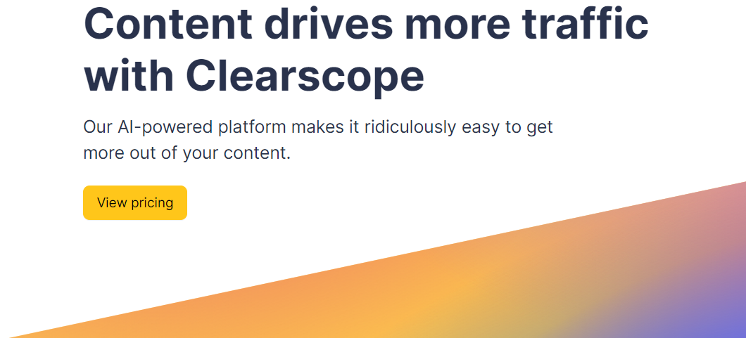 Content drives more traffic with clearscope.