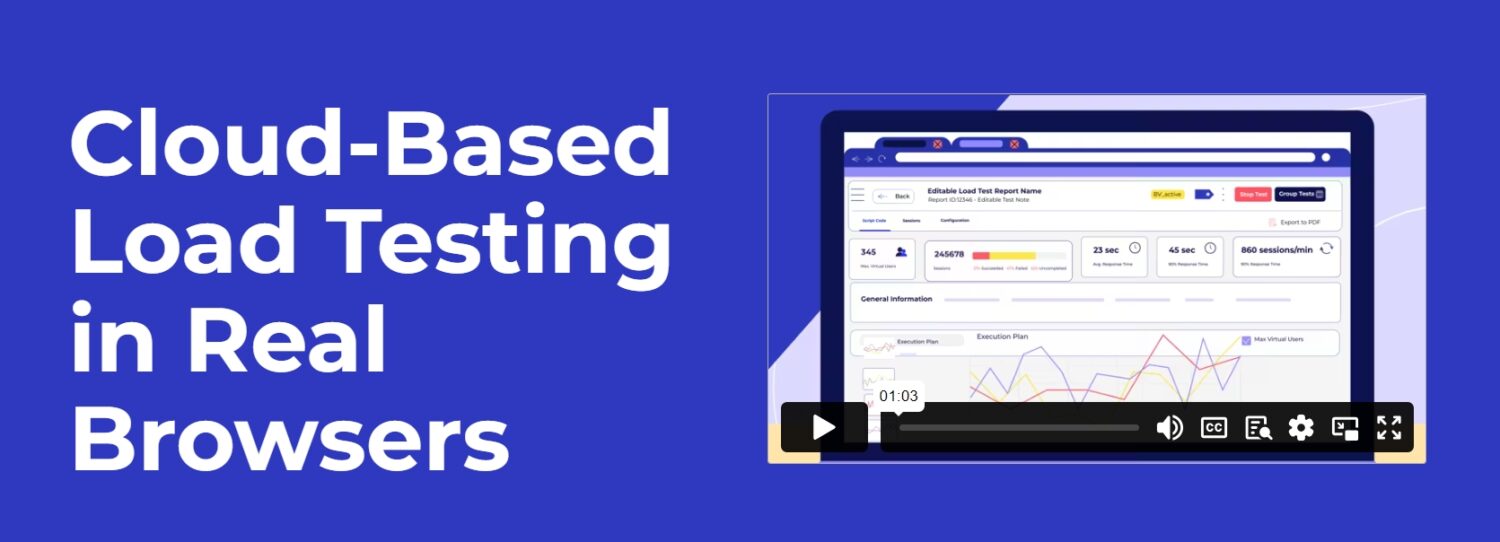 Cloud based load testing in real browsers.