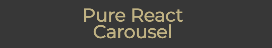 Pure react carousel logo.