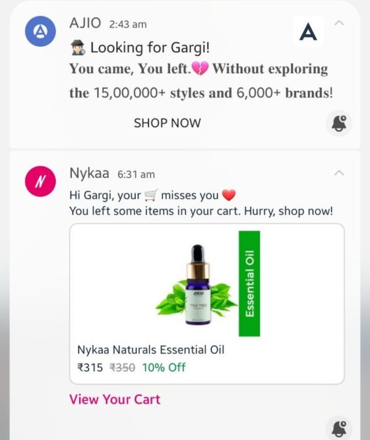 abandoned-cart-push-notification-from-ecommerce-brands