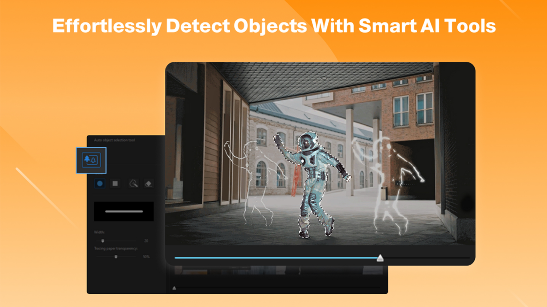 Cyberlink PowerDirector 365 AI-powered object detection