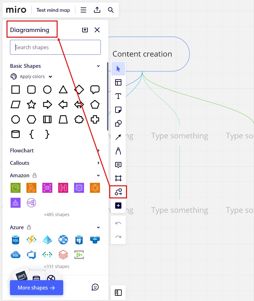 Diagramming shapes