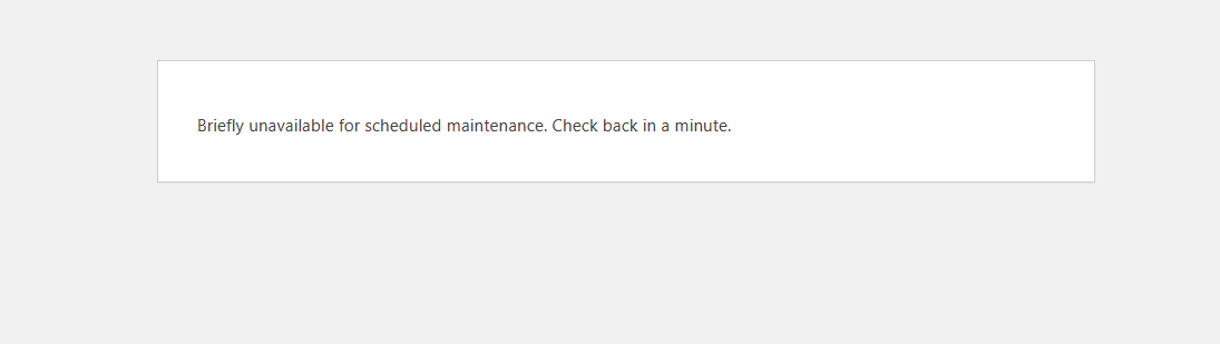 Maintenance-Mode-Message