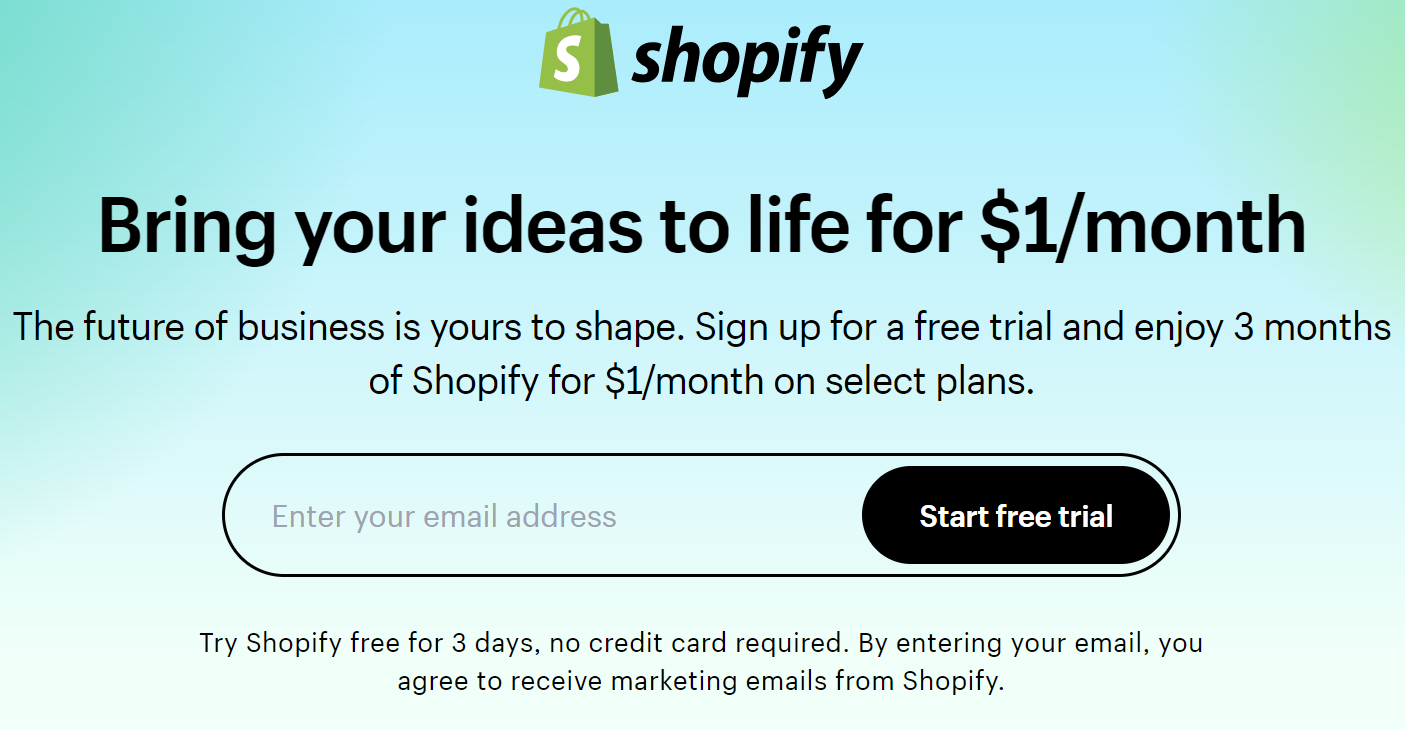 Shopify-for-dollar-one