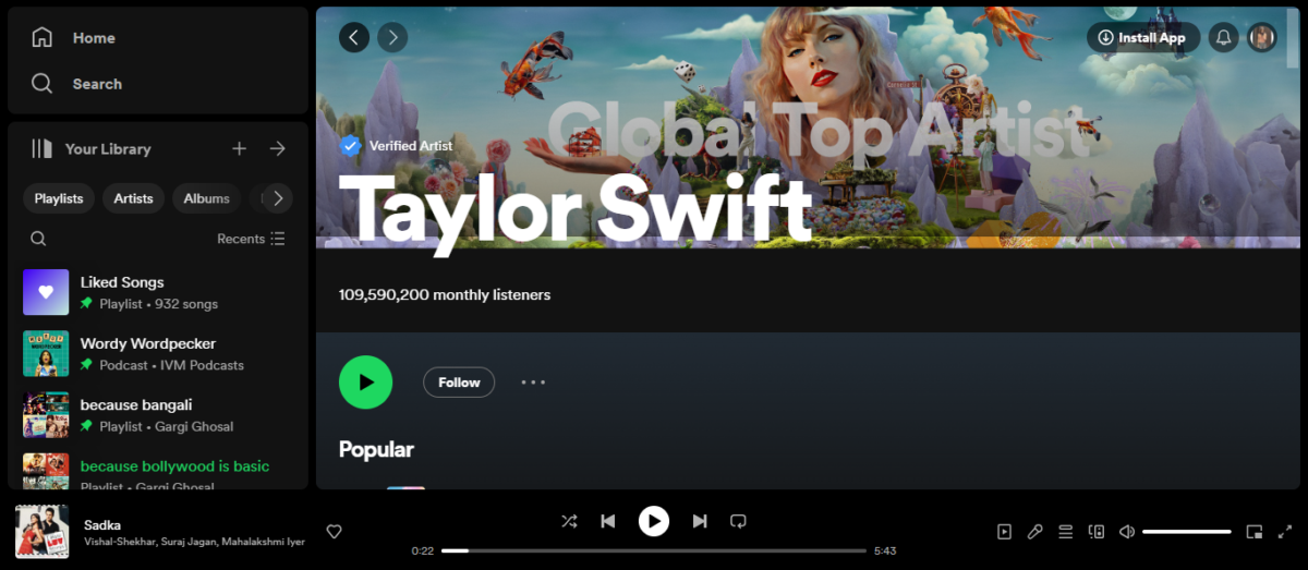 taylor-swift-the-top-artist-of-spotify