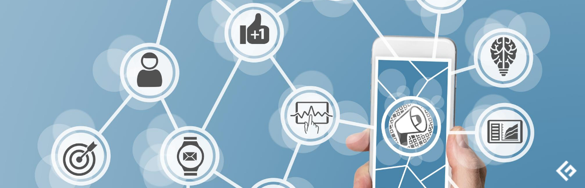 A visualization showing user touchpoints in mobile attribution