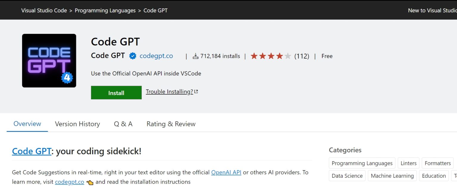 ChatGPT avec VS Code : Premiers pas vers un codage sans effort