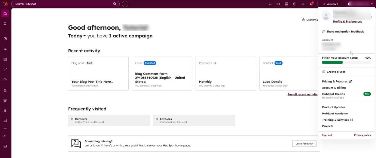 setting up Hubspot service hub