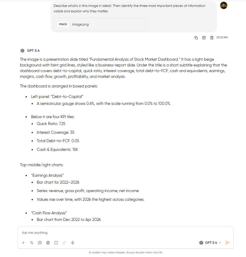 Geekflare Chat analyzing an image