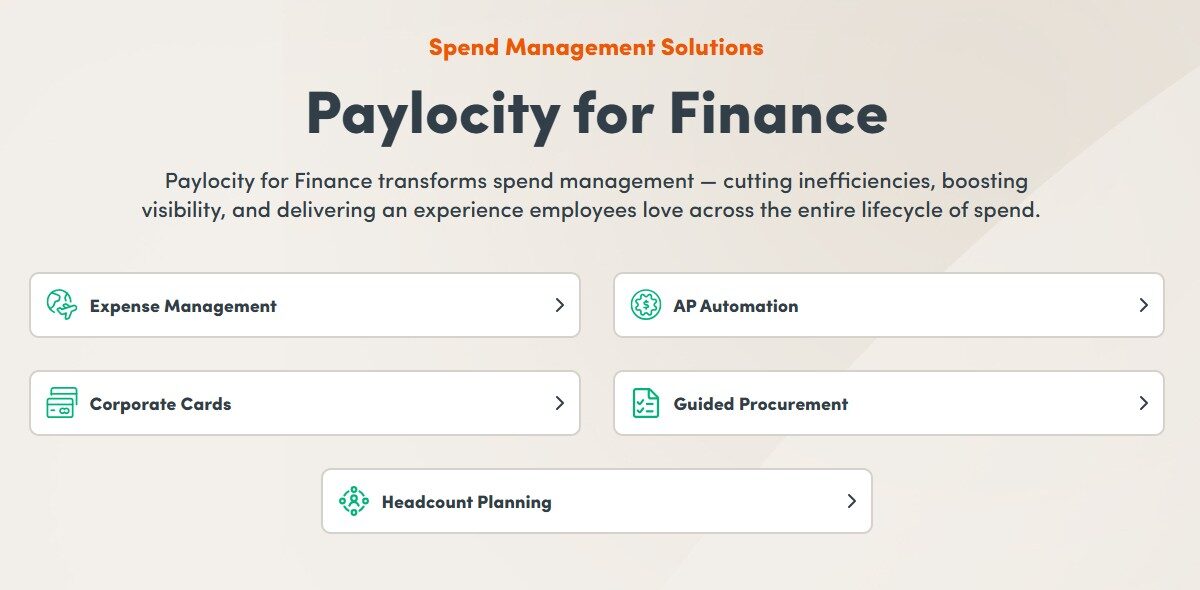 Airbase's homepage describing its usefulness in finace and displaying spend management solutions