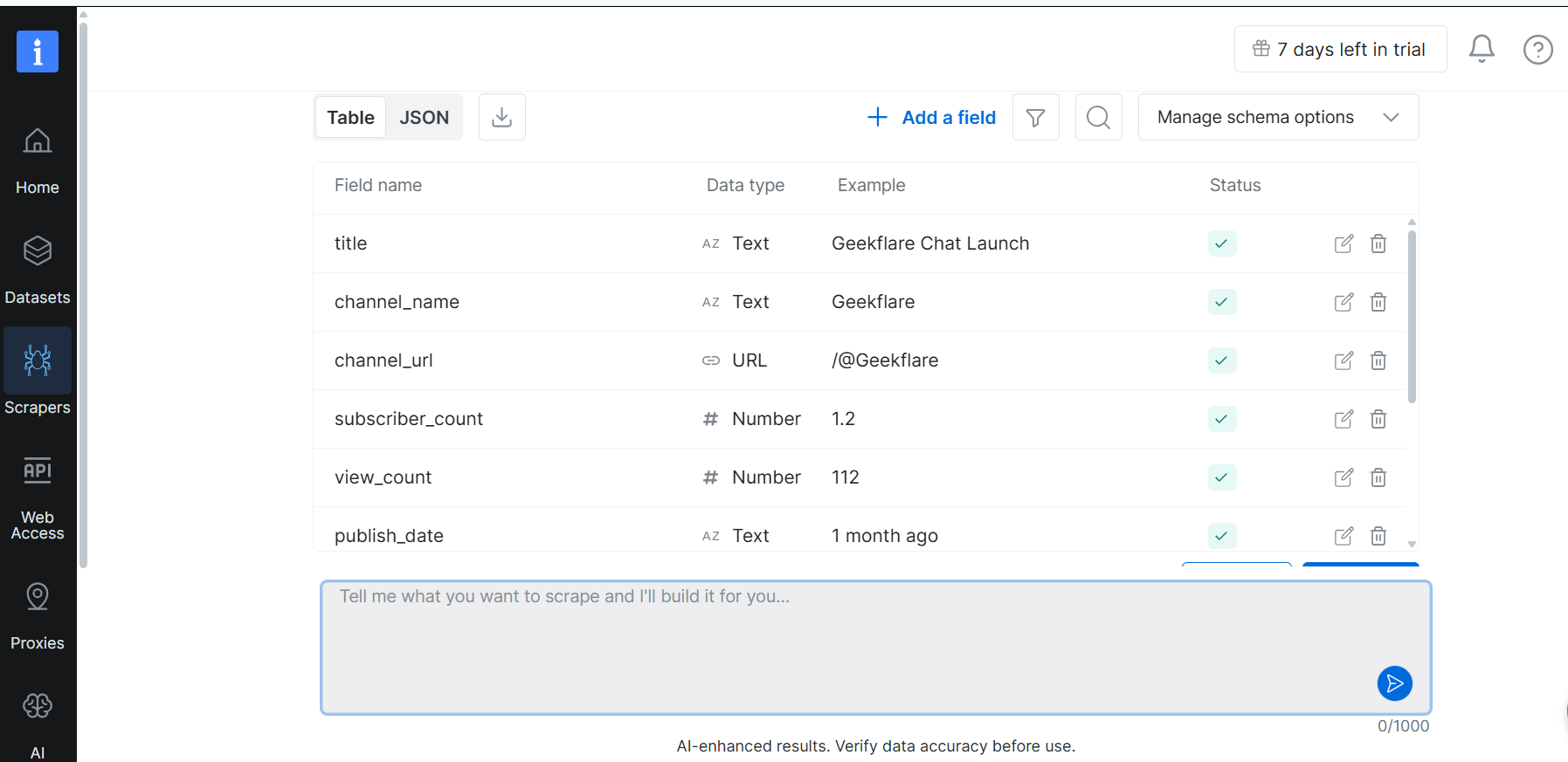 Brightdata web scraping API testing