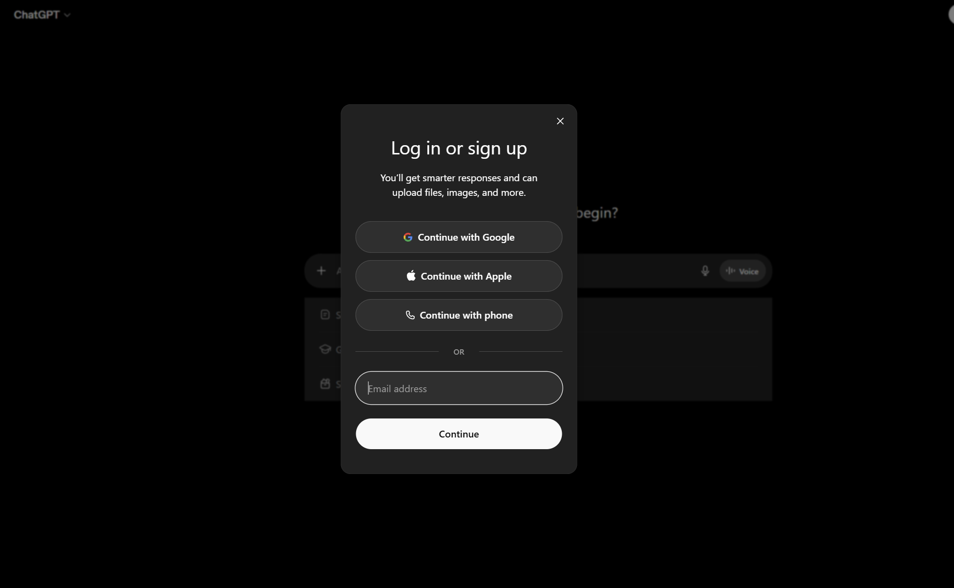 chatgpt google login