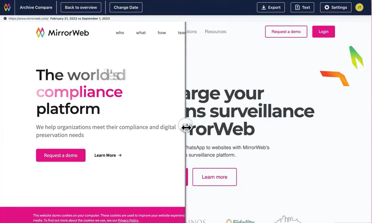 Mirrorweb website archive