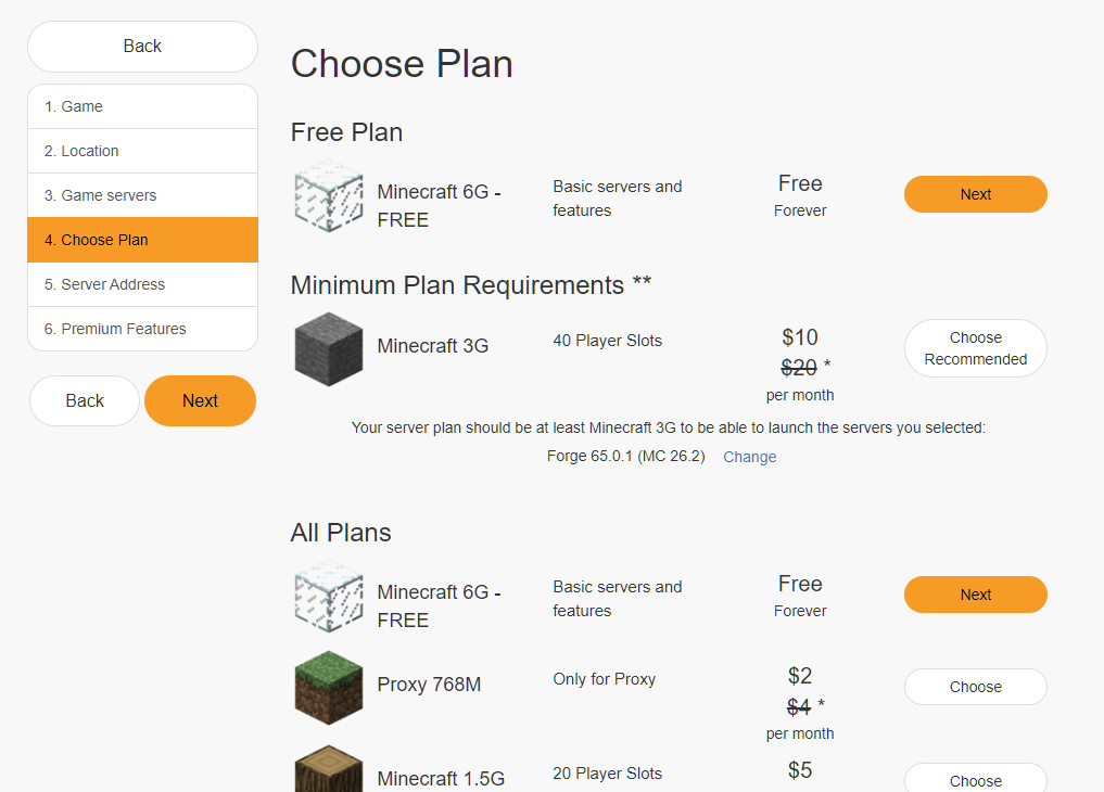 Scalacube minecraft hosting plans