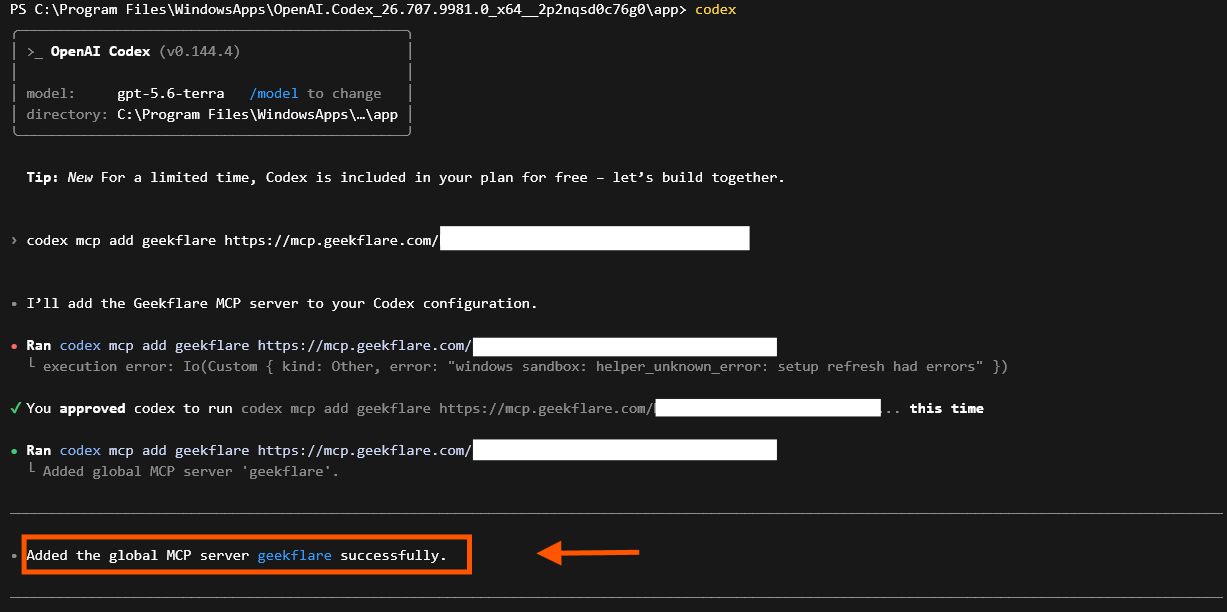 Adding MCP to Codex