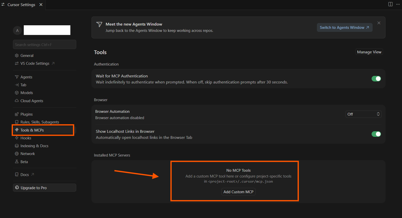 Cursor Settings