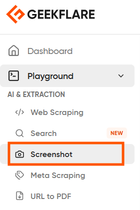 Geekflare Playground options