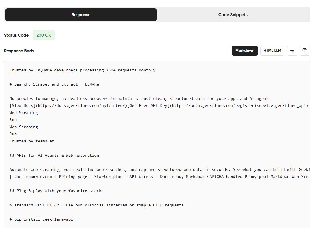 API Response