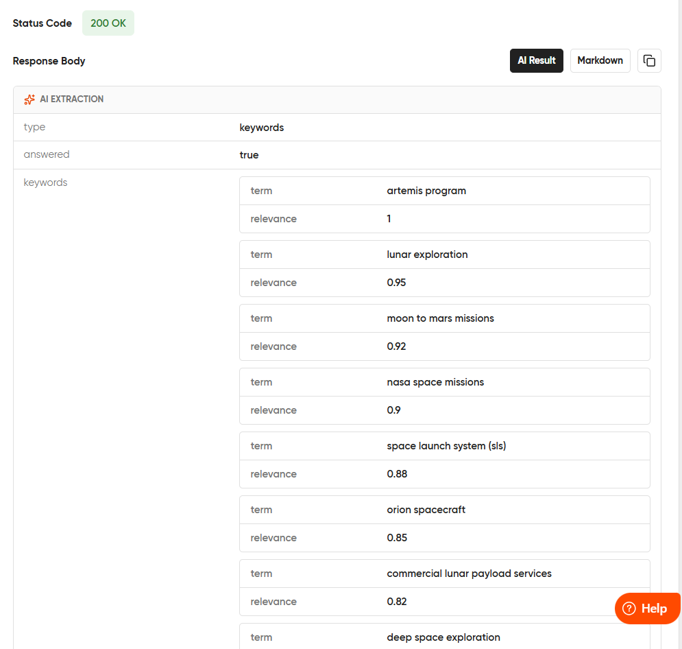 Keyword Response