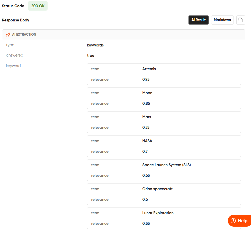 Keyword Response
