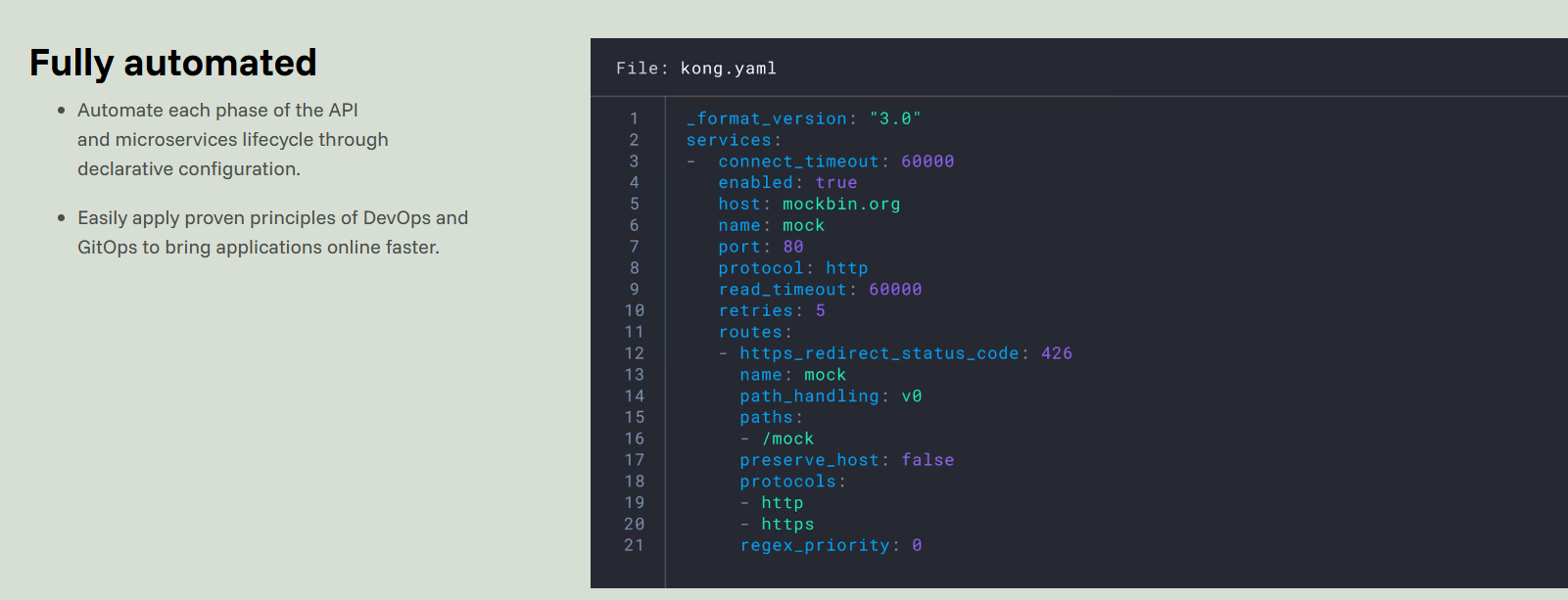 Kong API gateway