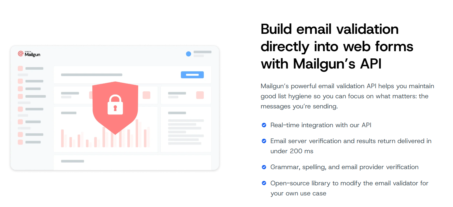 Mailgun email verification API