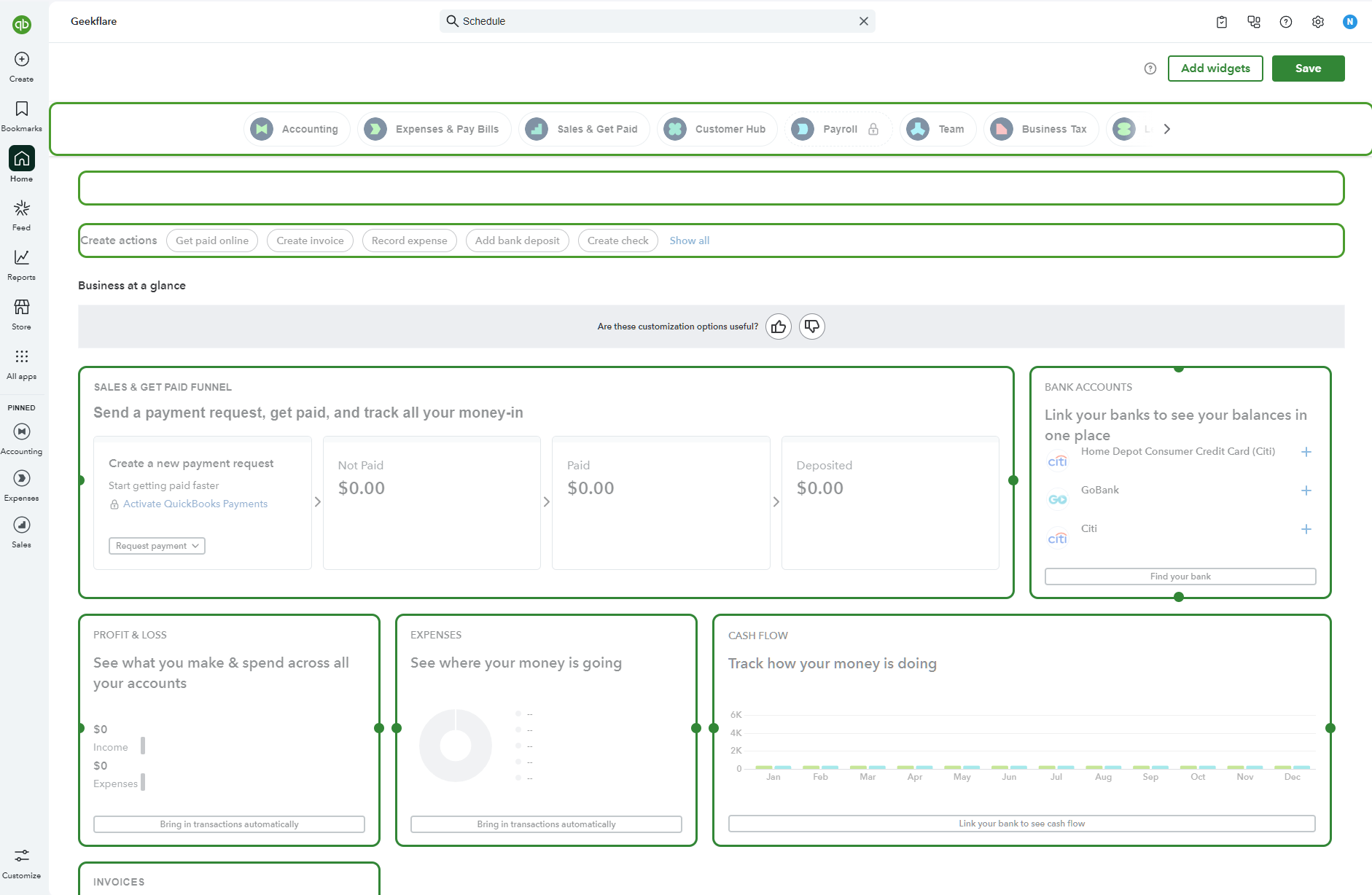 Quickbooks Pay Widgets