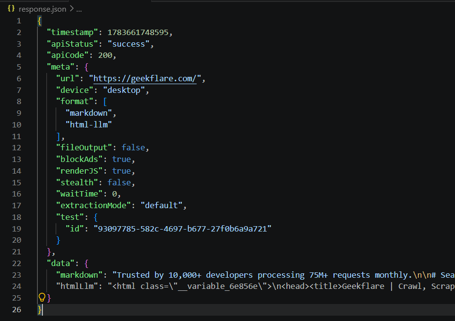 Response Json