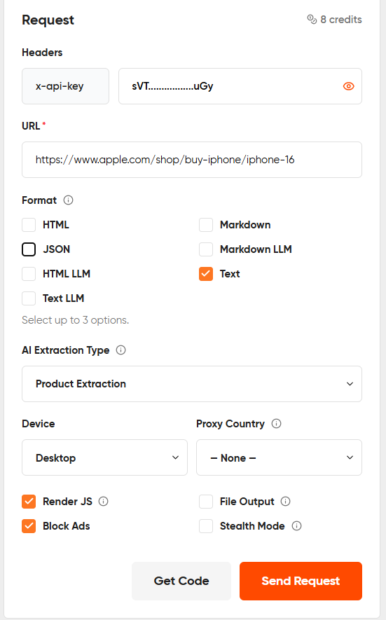 Geekflare Playground Options