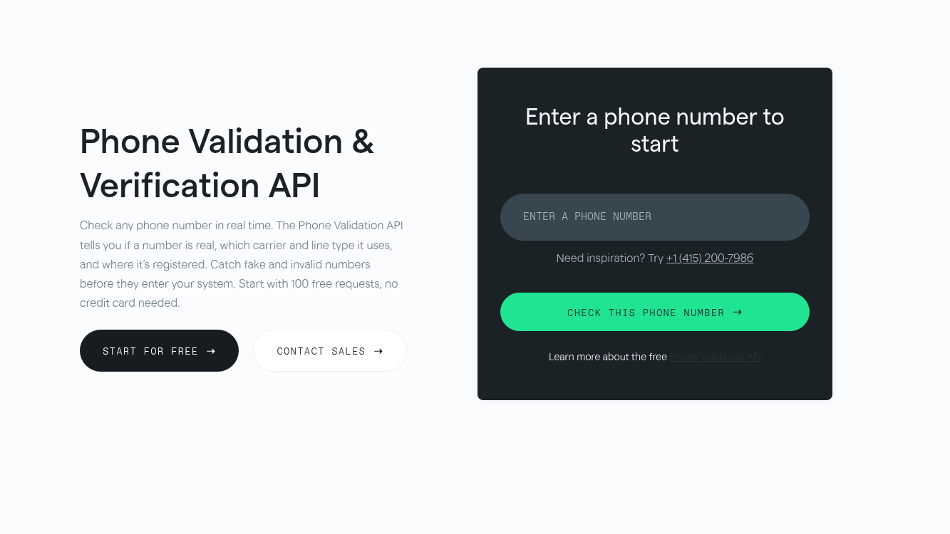 AbstractAPI Phone Validation