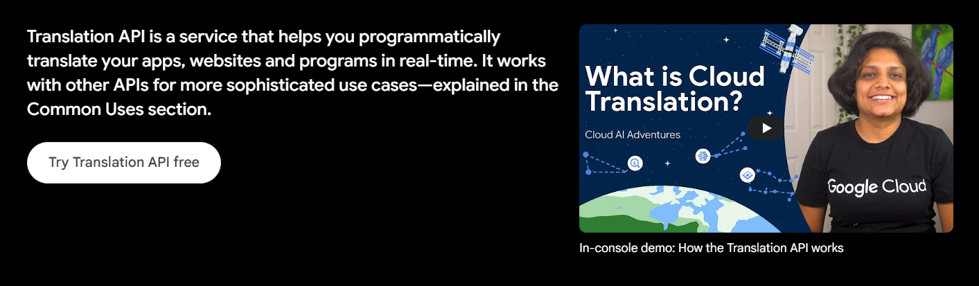 Google Cloud Translation API