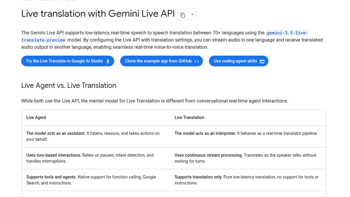 Gemini Live Translate