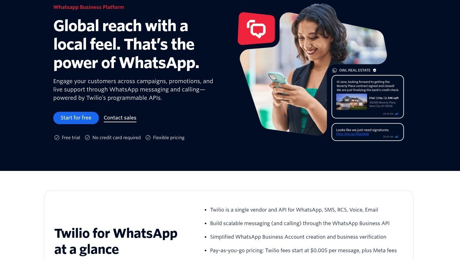 Twilio WhatsApp business API