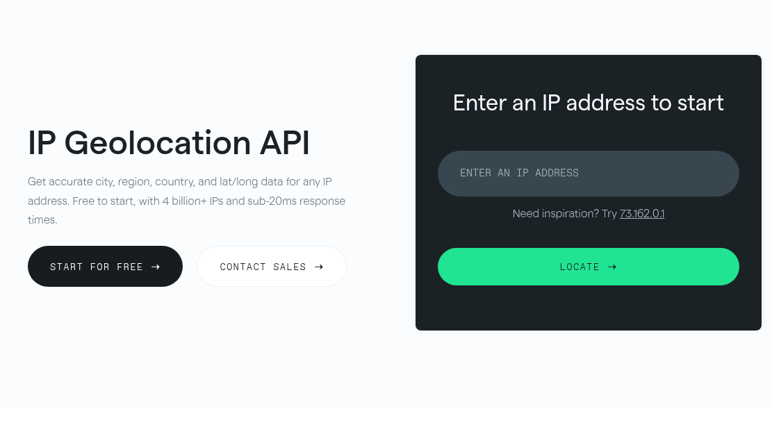 AbstactIP geolocation API