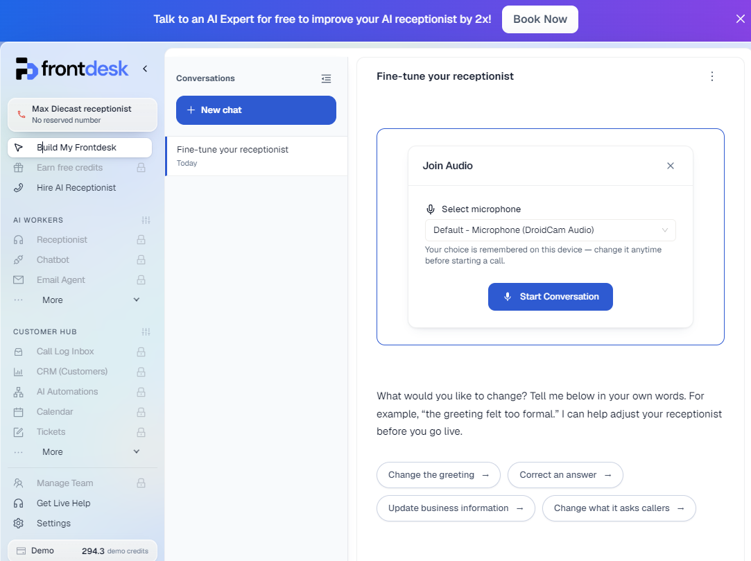 Ai front desk