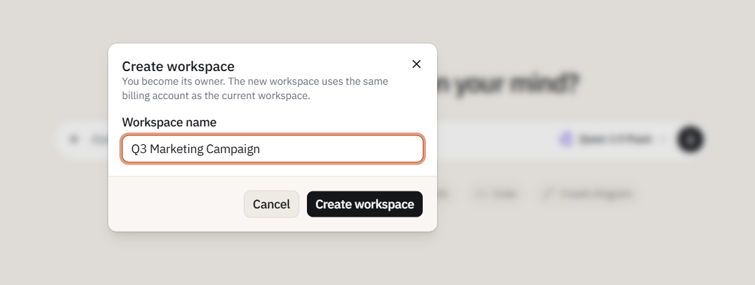 Creating Workspace