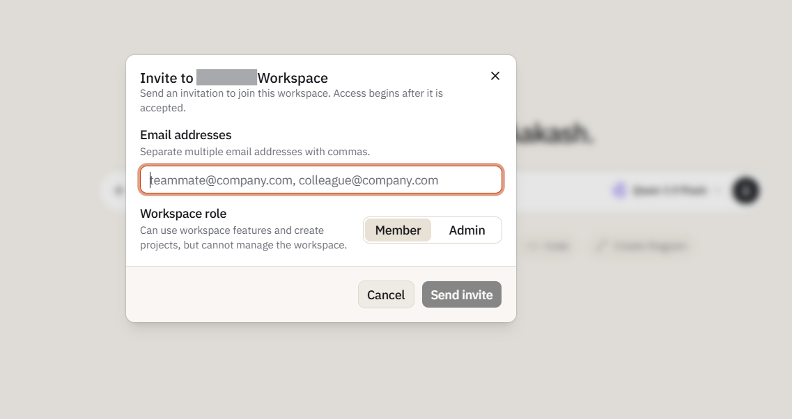 Invite Member and Assign Roles