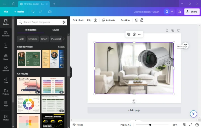 Canva image editor