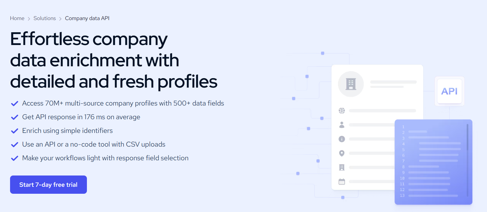 Coresignal company enrichment API