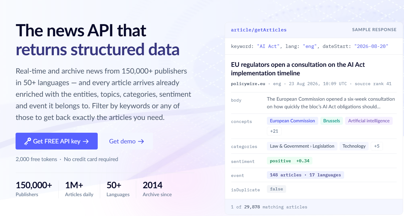 Event Registry NewsAPI